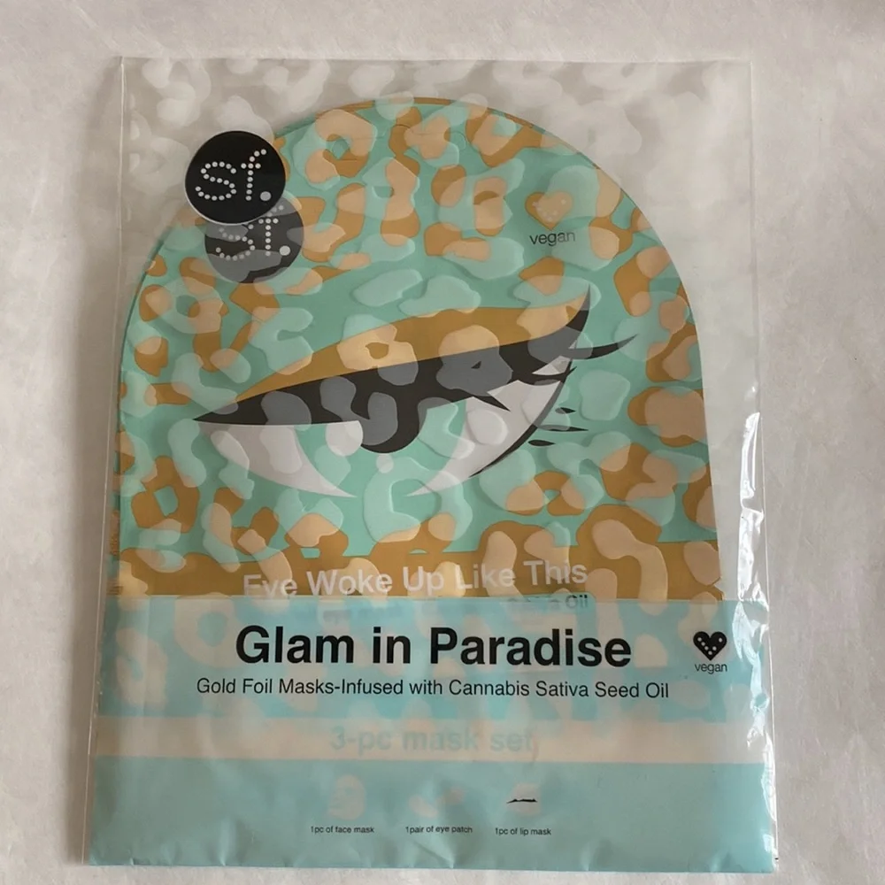 SFGLOW Glam in Paradise 3-Piece Mask Set $18 NIP